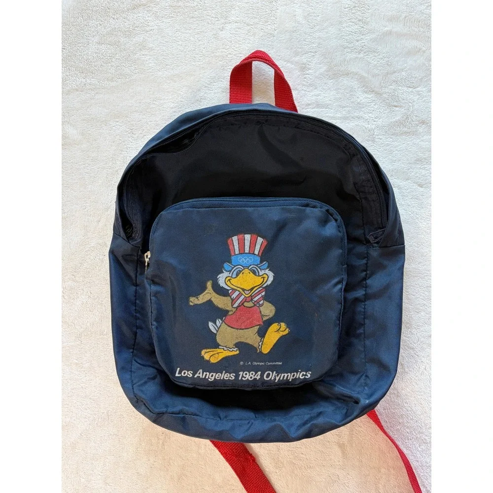 Sport Graphics Blue 1984 Los Angeles Olympics Sam the Eagle Backpack Unisex Good